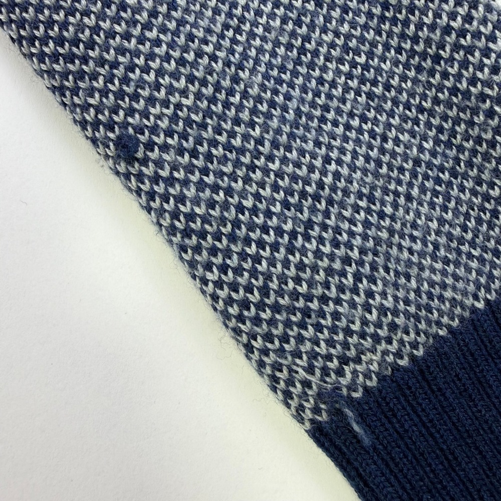Banana Republic Shawl Collar Sweater Mens Small Navy Blue Merino Wool Birdseye - Picture 6 of 10